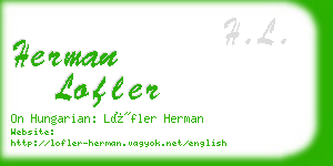 herman lofler business card